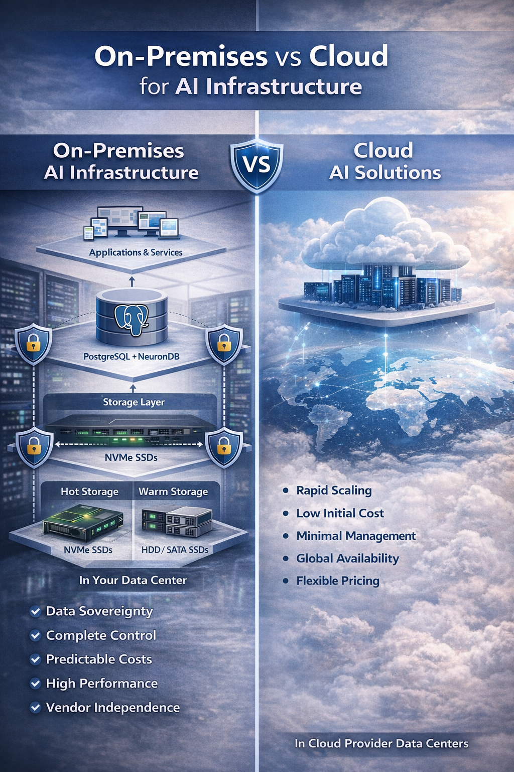 On premises vs cloud AI comparison