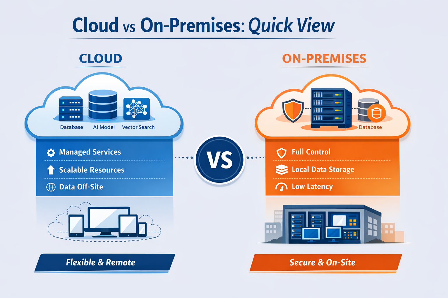 On premises vs cloud AI comparison